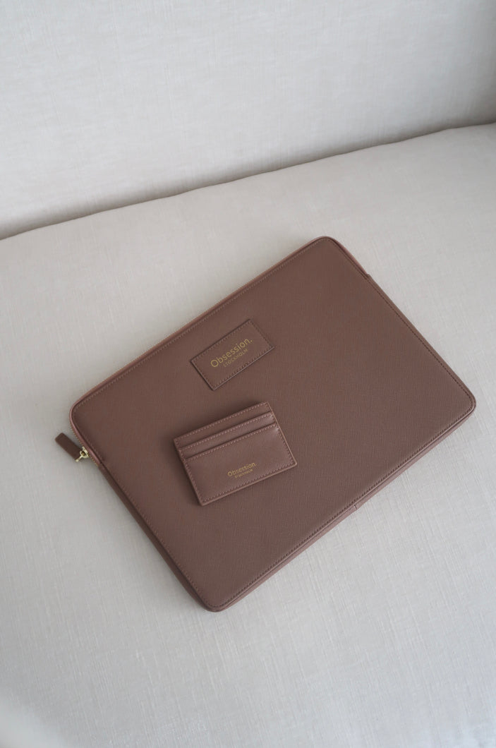 Brown laptop case